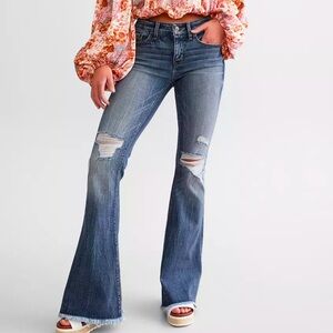 Buckle Black Flare Jeans